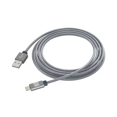 Juku Charge & Sync Lightning  Xl Cable - 3 Meter, Braided, 2.4A, Space Grey Metallic